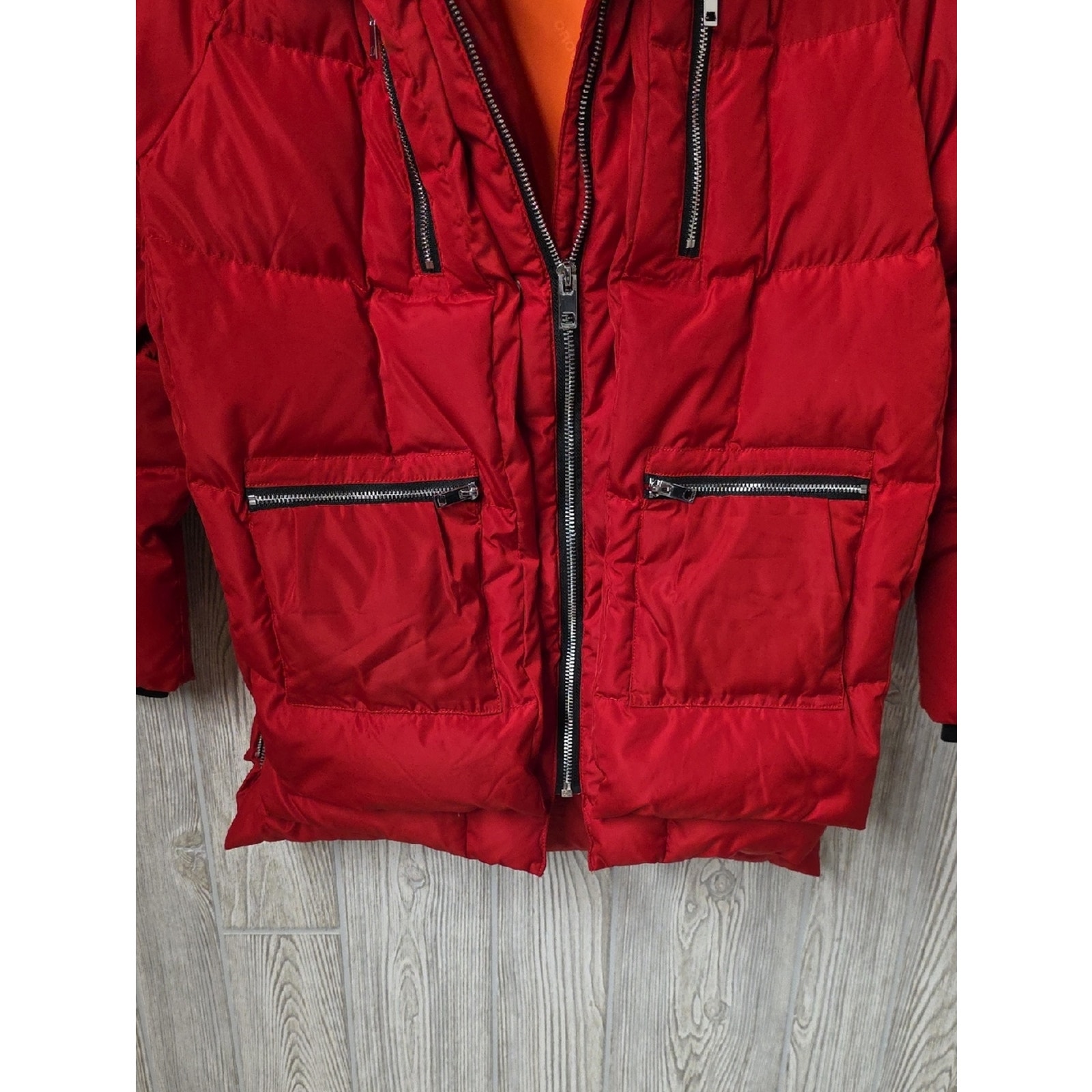 Orolay Thickened Down Red Puffer Jacket With Hood Kids Size Small — image 3 of 8